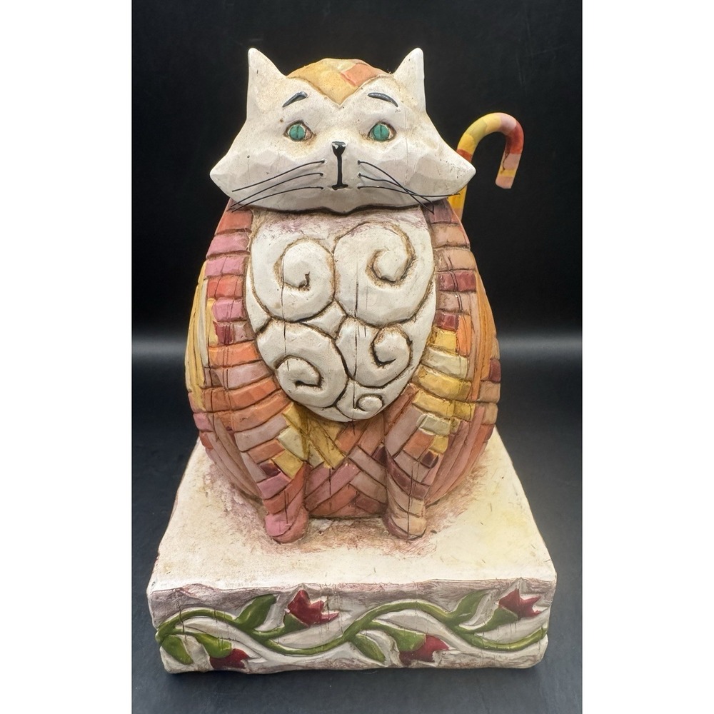 Retired Jim Shore 2003 Heartwood Creek Elijah Cat Figurine 5 1/4" Tall